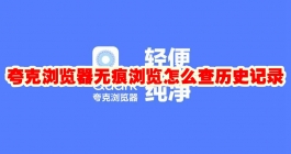 《夸克浏览器》无痕浏览怎么查历史记录
